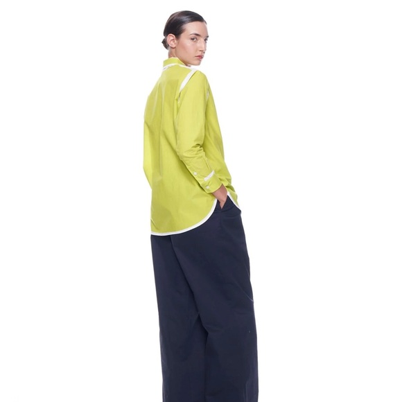 (A74) NWT The Knit | Zoe Button down In Lime - Picture 3 of 10